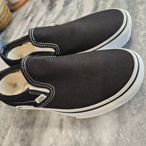 Vans Kids Black Slip-On Shoes
